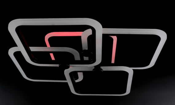 Люстра світлодіодна стельова LED світильник для квартири на стелю лед з пультом 25756 Чорний 10х56х65 см. | Зображення 5
