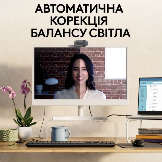 Веб-камера Logitech BRIO 100 FHD GRAPHITE (960-001585) | Зображення 2