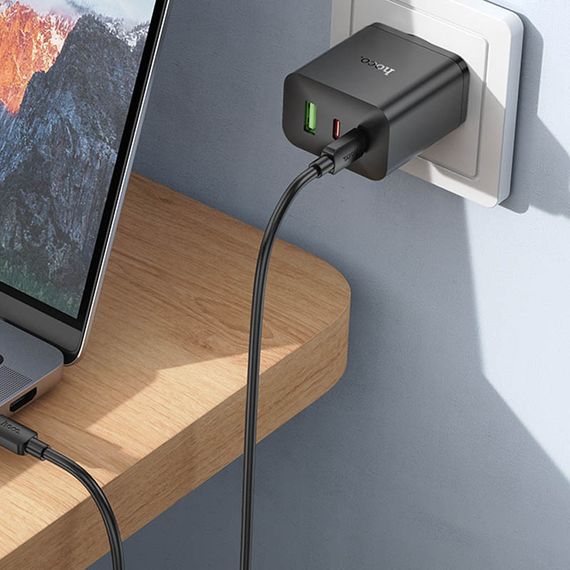 МЗП Hoco N51 Scenery PD65W (1USB-A/2C) Black | Зображення 3