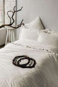 Постельное белье  Issimo Frill Poplin 200 х 220 см Vanilla