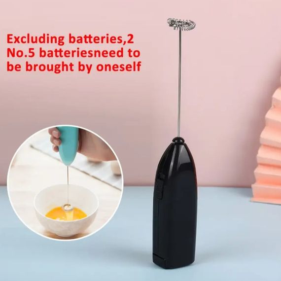 Міні міксер-капучинатор, спінювач для молока, кави та яєць Mini Hand Mixture електричний | Зображення 5