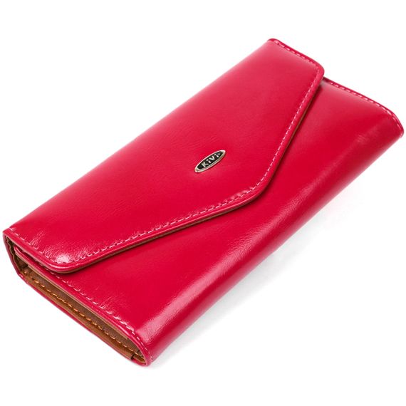 Кошелек женский из гладкой экокожи KIVI 19074 Розовый | Зображення 1