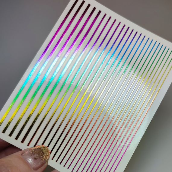 Радужная гибкая лента для дизайна ногтей