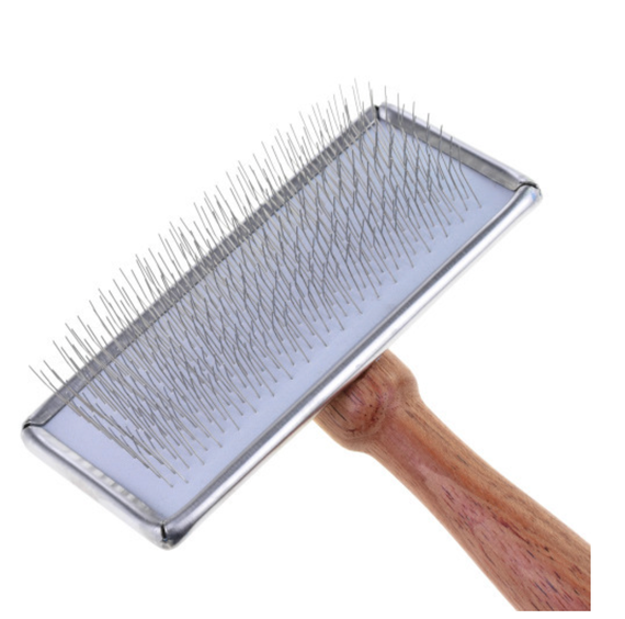 Madan Slicker Brush - профессиональная  щетка с деревянной ручкой размер М | Зображення 1