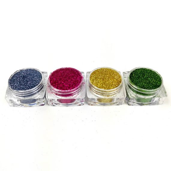 Набір гліттера для біо-тату «Базовий №2» glitter-set-4x-2, 4 кольори | Зображення 1