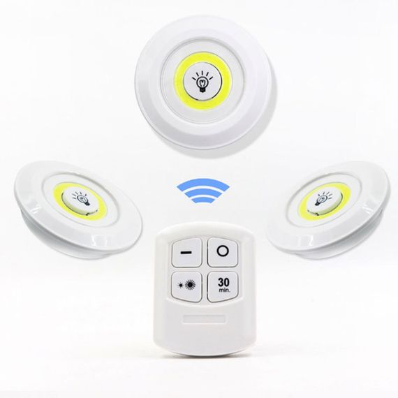 Набір світлодіодних світильників LED Control set BL-1012 на батарейках з пультом дистанційного керування, 3 лампи в комплекті | Зображення 5