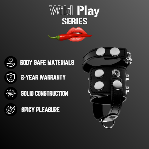 Фіксатор з ремінців на пеніс та яєчка Wild Play Sex Aura | Зображення 6