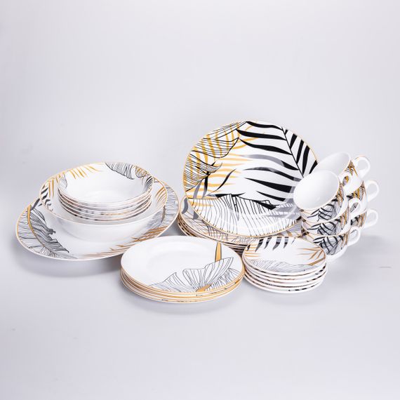 Столовий сервіз з порцеляни Palm на 6 осіб 32 предмети HP-HK-7