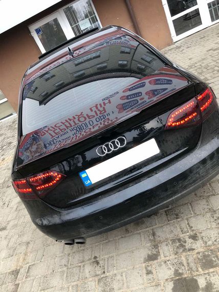 Спойлер LIP (1234 Upgrade, черный) для Audi A4 B8 2007-2015 гг. | Зображення 1