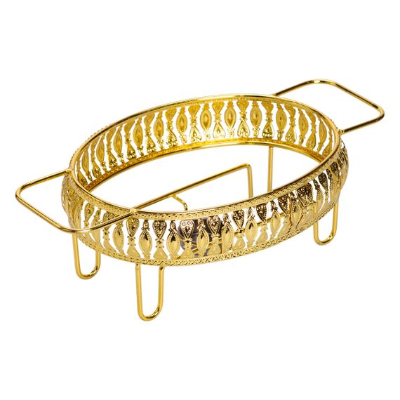 Настольная мармитница 32×23×14 (см) фарфоровая 1.2 (л) на металлической подставке HP-26-8 | Зображення 4