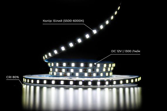 Світлодіодна LED стрічка PROLUM™ 5 ММ 12V 2835\120 IP20 Series "SG" Білий (5500-6000К) | Зображення 3