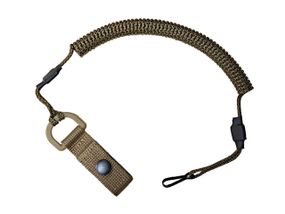 Шнур страховочный витой, тренчик-карабин для пистолета (паракорд, цвет пиксель, койот, песок) MAS