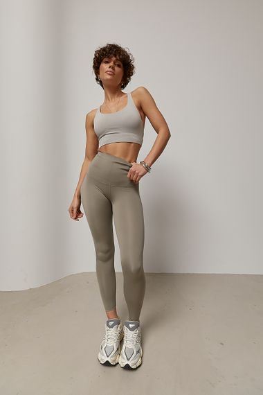 Спортивний топ з чашечками на бретелях - сірий цвет, XL (є розміри) | Зображення 2