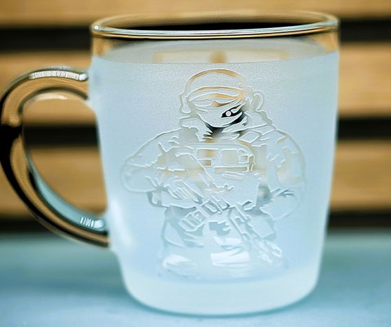 Скляна чашка 350 мл CS GO з гравіюванням подарунок для геймера ігрова кружка КС ГО | Зображення 3