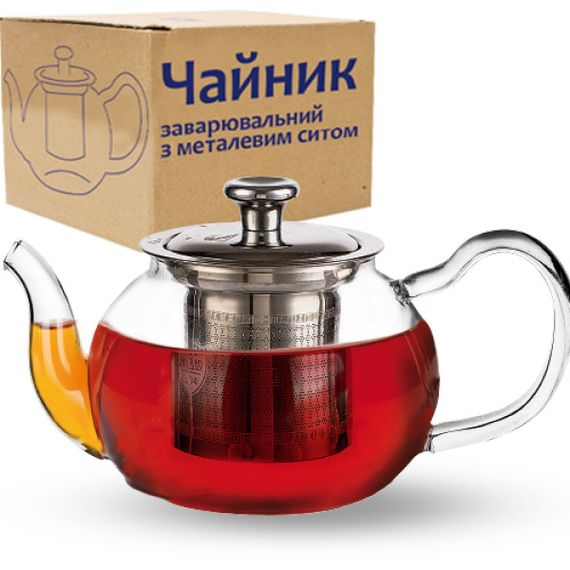 Чайник заварювальний Витончений з металевим ситом 580мл