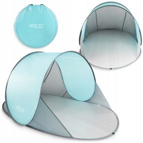 Намет пляжний 4FIZJO Pop-Up 195 x 120 см саморозкладний Grey/Mint (P-5905973401432)
