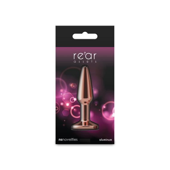 Анальна пробка NS Novelties Rear Assets - Tapered - Small - Rose Gold - Pink | Зображення 3