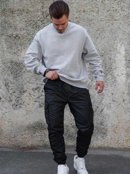 Теплі штани карго Without Vader Reflective Black | Зображення 1