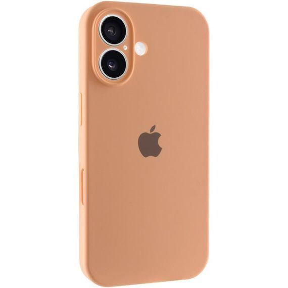 Чехол Silicone Case Full Camera Protective (AA) для Apple iPhone 16 (6.1") Оранжевый / Cantaloupe