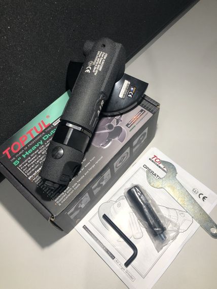 Кутова шліфмашинка пневматична 5" (125мм, 9500об/хв) Heavy Duty TOPTUL KAKC0595 | Зображення 3