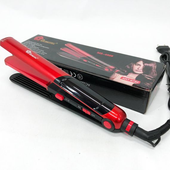 Плойка гофре 2 в 1 Domotec MS-4909, чорно-червоний, стайлер для завивки, стайлер для укладання | Зображення 7