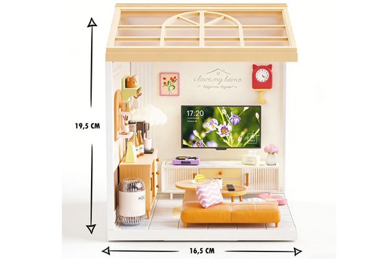Конструктор-румбокс 8006 MINI HOUSE серії "Інтер'єр" – ВІТАЛЬНЯ (світло) | Зображення 1