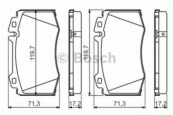 Колодка гальм. диск. MB M-CLASS (W163), S-CLASS (W220) передн. (вир-во Bosch) BOSCH 0986494576 на MERCEDES-BENZ S-CLASS седан (W220)