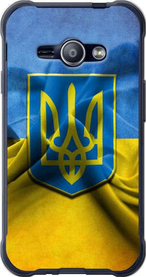 Чехол на Samsung Galaxy J1 Ace J110H Флаг и герб Украины 1 "375u-215-17620"