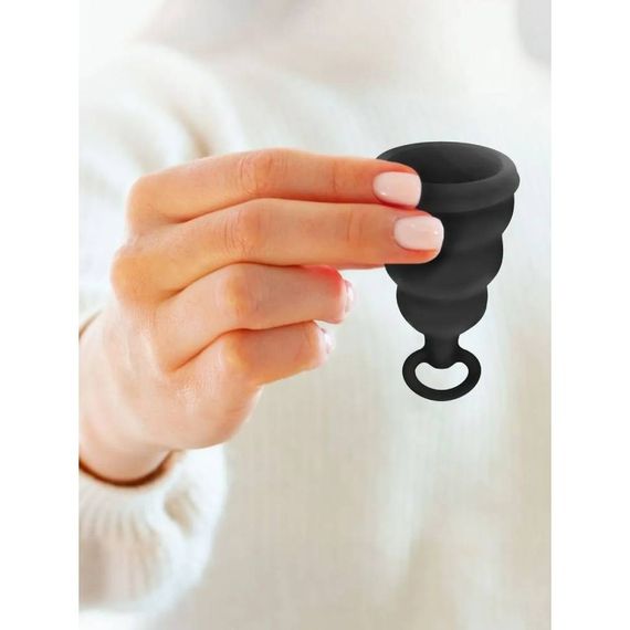 Менструальна чаша Gcup Gvibe, S, чорна, 6 х 3.5 см Sex Aura | Зображення 5