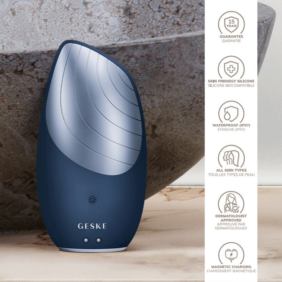 Електронна звукова термо щітка для обличчя GESKE Sonic Thermo Facial Brush 6в1 midnight | Зображення 2