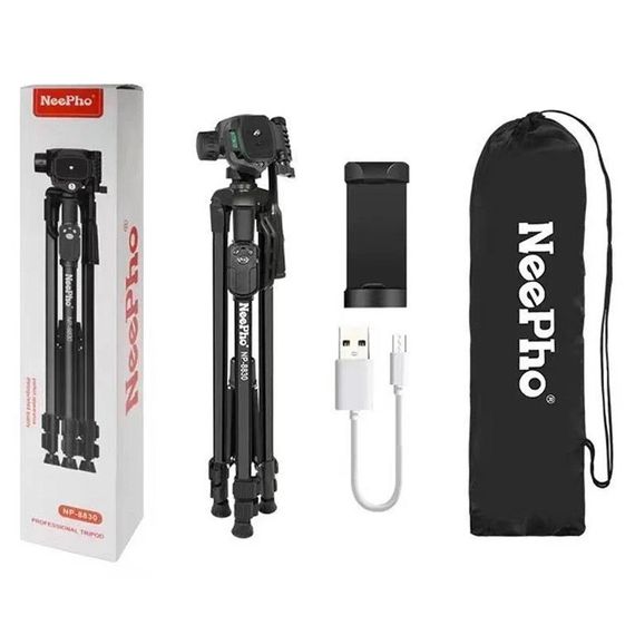 Штатив NeePho NP-8830 для съемки 54-155см с разборным держателем в чехле+пульт Black | Зображення 2