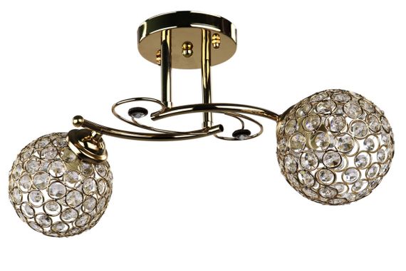 Люстра стельова на 2 лампочки 25112 Золото 22х17х44 см.