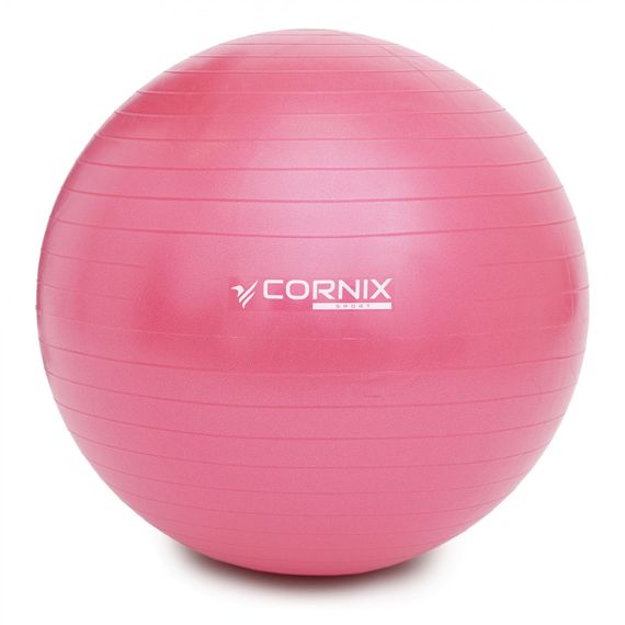 М'яч для фітнесу (фітбол) Cornix 85 см Anti-Burst XR-0251 Pink | Зображення 1
