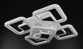 Люстра світлодіодна стельова LED світильник для квартири на стелю лед з пультом 26023 Білий 10х40х40 см.