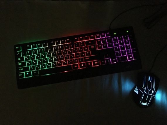 Игровая клавиатура и мышь UKC ZEUS M710 с подсветкой