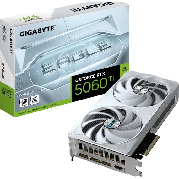 Відеокарта GIGABYTE GeForce RTX5060Ti 16Gb EAGLE OC ICE (GV-N506TEAGLEOC ICE-16GD) | Зображення 9