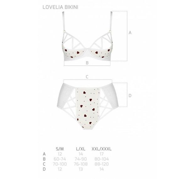 Еротичний комплект з малюнком LOVELIA BIKINI white XXL/XXXL - Passion | Зображення 4