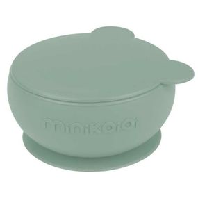 Тарелка детская MinikOiOi Bowly глубокая с крышкой на присоске River Green (101080007)