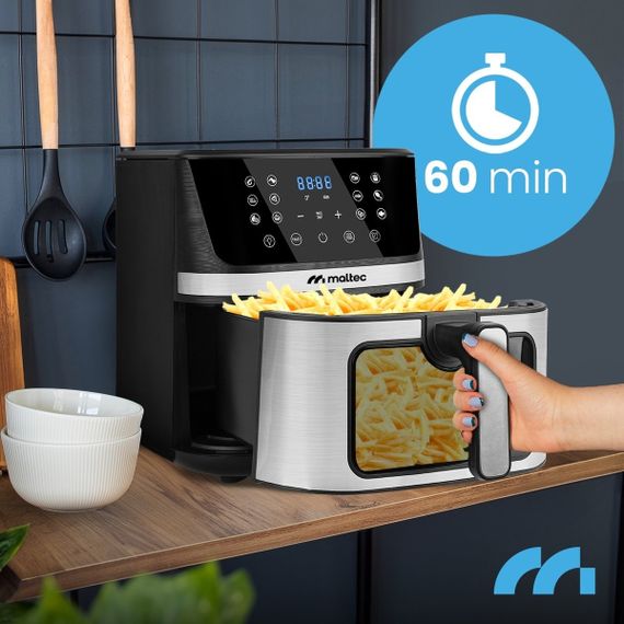 Мультипіч Maltec AirFryer1800W-7L, 7 л, аерофритюрниця без олії з віконцем і дисплеєм | Зображення 4