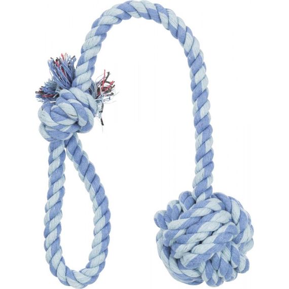 Іграшка Trixie для собак М_яч плетений із канату з ручкою текстиль 7/50 см | Зображення 1