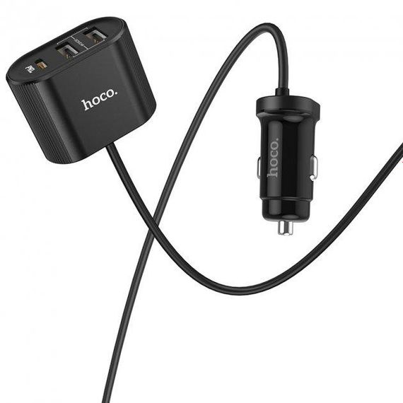 Автомобільний зарядний пристрій Hoco Z35 PD3.0 48W 3 USB 2.4A Black | Зображення 2