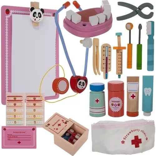 Набір “Маленький доктор / Стоматолог” — 43 дерев’яні елементи у валізі | Зображення 6