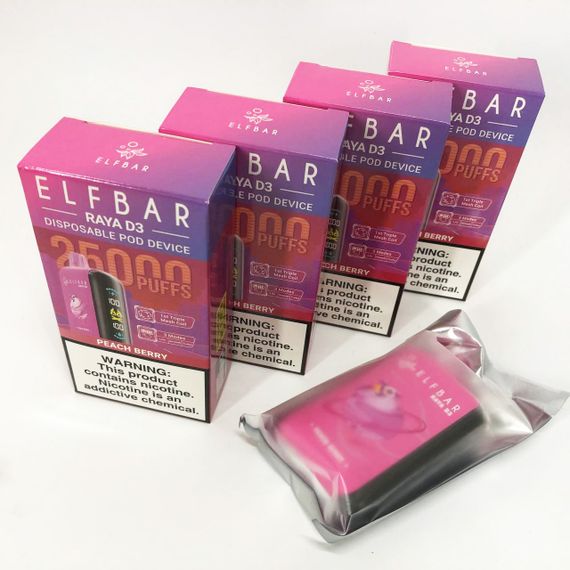 Elf Bar Raya D3 25000. Персик Ягоди (Peach Berry) | Зображення 1