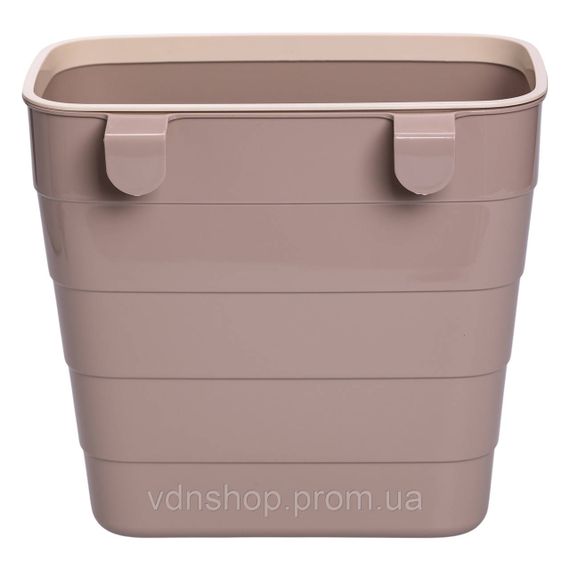 Мусорное ведро на дверцу 6 (л) ведро для мусора пластиковое навесное Коричневый HP-45-18CR | Зображення 4