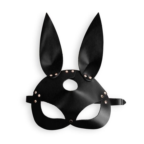 Шкіряна маска Зайчика Art of Sex - Bunny mask, колір Чорний Sex Aura | Зображення 2