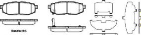 Колодка гальм. диск. SUBARU LEGACY задн. (вир-во REMSA) REMSA 122801 на SUBARU TRIBECA (B9)