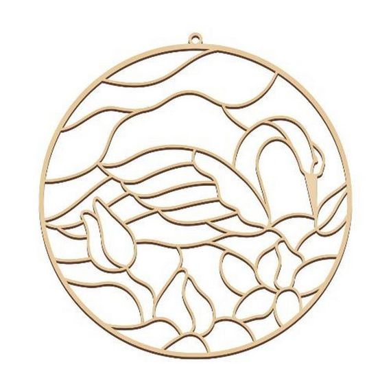 Заготовка для витражной живописи "Лебединая песня" FDSGB-09