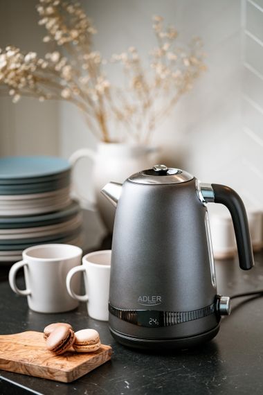 Электрочайник из нержавеющей стали Adler AD 1295 серый 1,7 л, 2200 Вт, с регулировкой температуры | Зображення 6