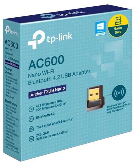 USB-адаптер TP-Link Archer T2UB nano AC600 BT 4.2 USB2.0 | Зображення 5