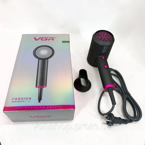 Портативний фен для сушіння VGR V-400 2000 Вт, Фен для волосся з дифузором об'ємної укладки TD-21 | Зображення 7